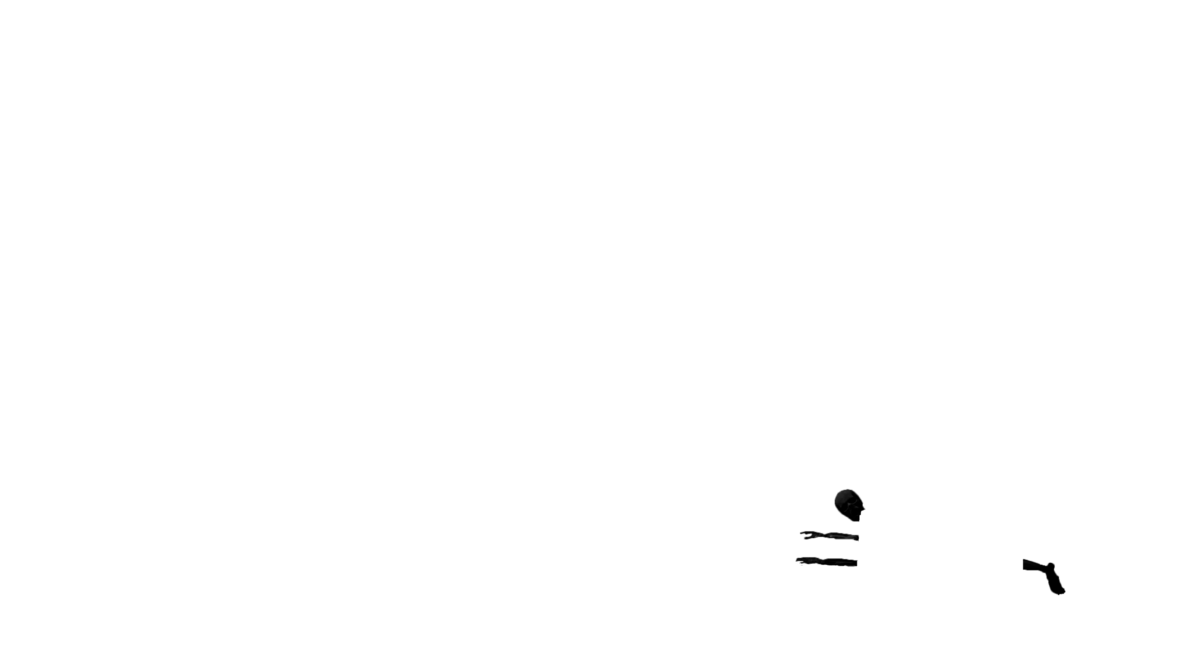 le monstre derriere le bloc en bois au sol