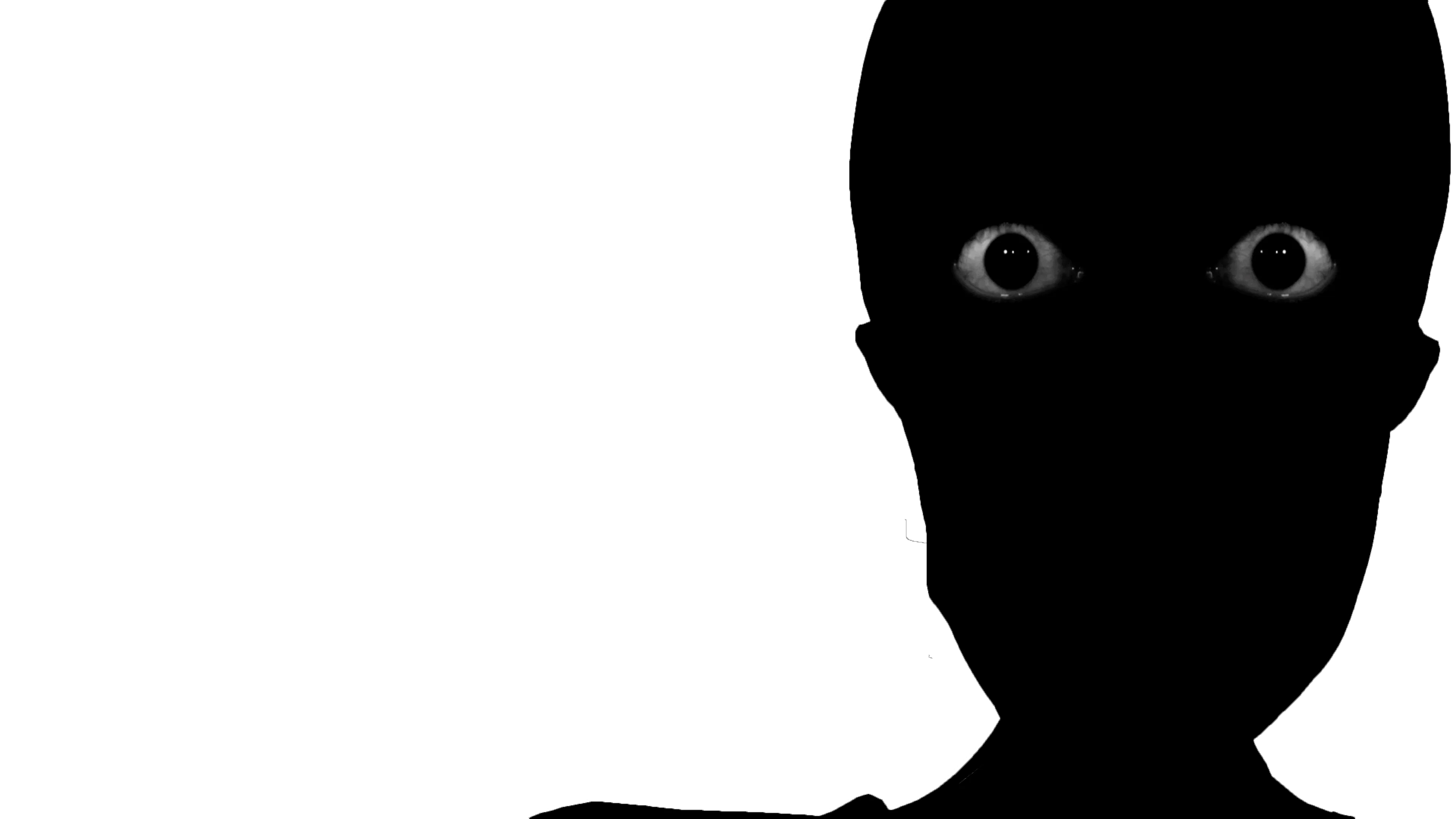 le monstre devant la camera